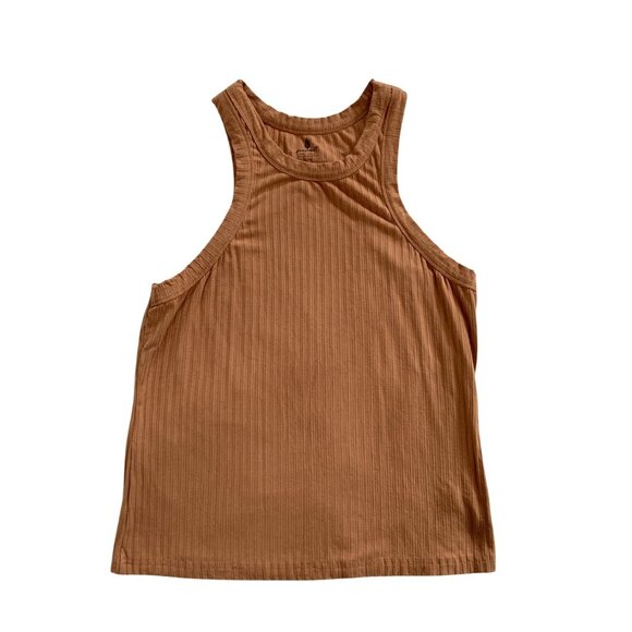 Free People Movement Womens Ribbed Tan Tank Top Size XL - Picture 2 of 8